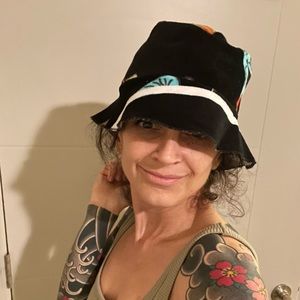lilyeve vintage bucket hat made with vintage Hermès towels